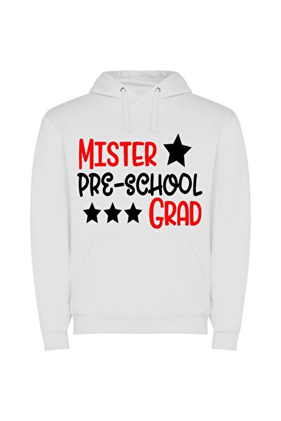 iLovePrints Elite Preschool Branding Φούτερ με κουκούλα σε χρώμα Λευκό