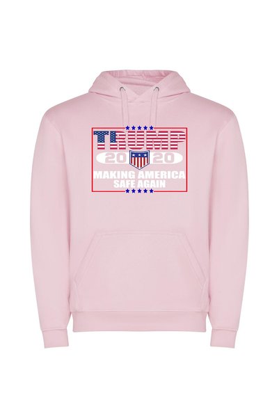 iLovePrints Trump's Patriotic Emblem Φούτερ με κουκούλα σε χρώμα Ροζ