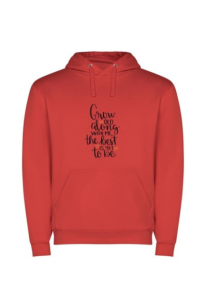 iLovePrints Growth: Grandmas & Me Φούτερ με κουκούλα σε χρώμα Κόκκινο