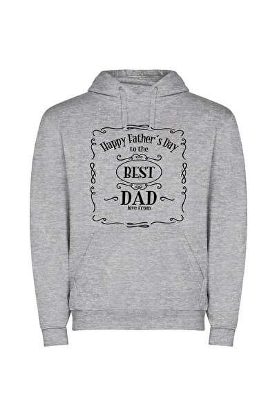 iLovePrints Dads Reign Supreme, Ever! Φούτερ με κουκούλα σε χρώμα Γκρι
