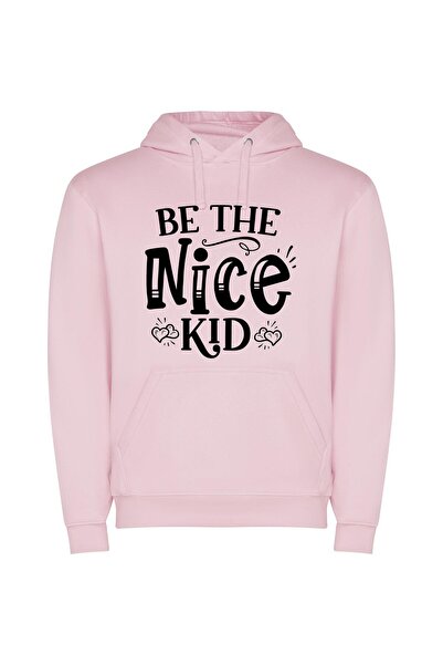 iLovePrints Kind Child, High Contrast Φούτερ με κουκούλα σε χρώμα Ροζ
