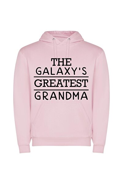 iLovePrints Grandma of the Galaxies Φούτερ με κουκούλα σε χρώμα Ροζ