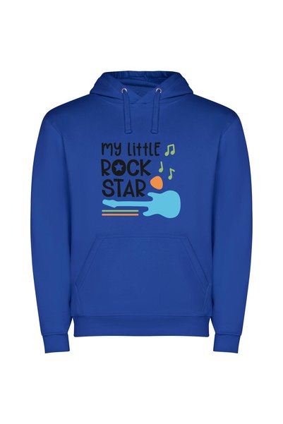 iLovePrints Rock Star Kid's Anthem Φούτερ με κουκούλα σε χρώμα Μπλε