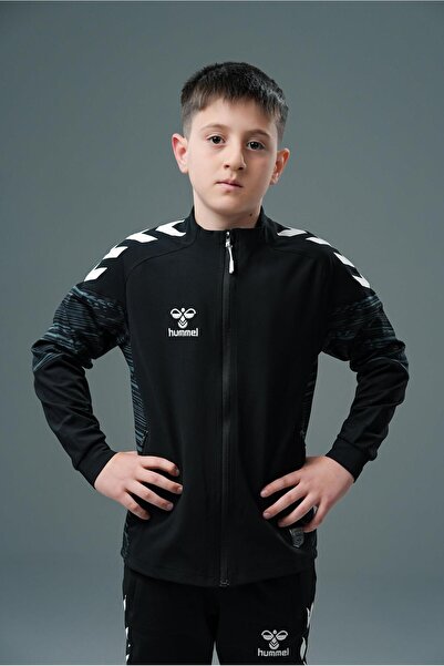 hummel Детски черен суичър Line Camp