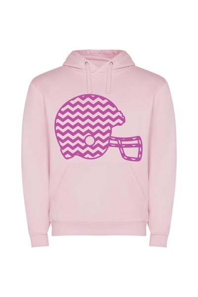 iLovePrints Zigzag Neon Helmet: Adobe-Designed Φούτερ με κουκούλα σε χρώμα Ροζ
