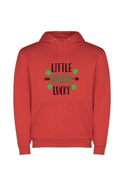 iLovePrints Lucky Lad Leprechaun Love Φούτερ με κουκούλα σε χρώμα Κόκκινο