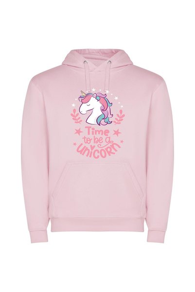 iLovePrints Enchanted Unicorn Adventures Φούτερ με κουκούλα σε χρώμα Ροζ