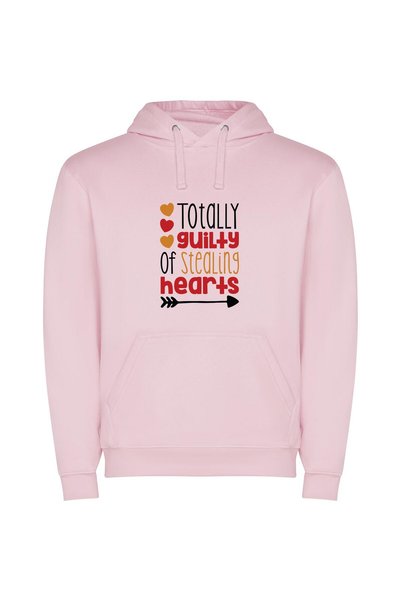 iLovePrints Heart Thievery: Guilty Seduction Φούτερ με κουκούλα σε χρώμα Ροζ