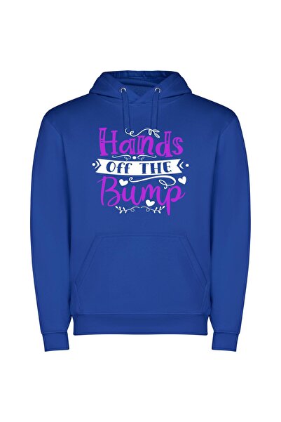iLovePrints Hand Bumps: Artistic Impressions Φούτερ με κουκούλα σε χρώμα Μπλε
