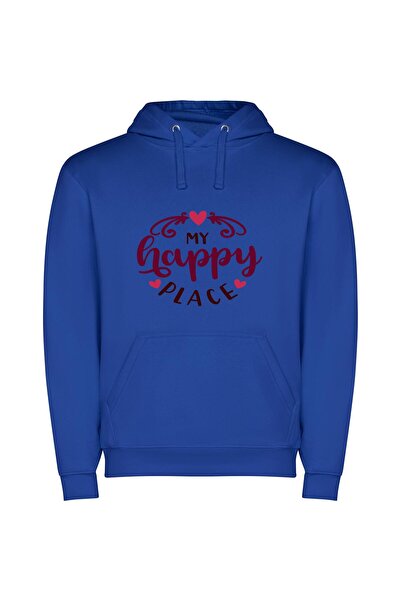 iLovePrints Blissful Yummy Home Φούτερ με κουκούλα σε χρώμα Μπλε
