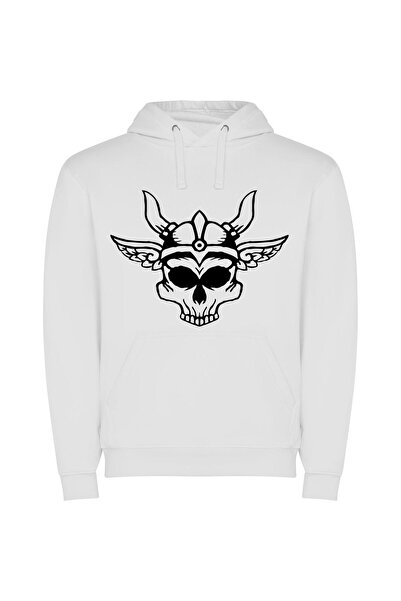 iLovePrints Enchanted Horned Phoenix Φούτερ με κουκούλα σε χρώμα Λευκό