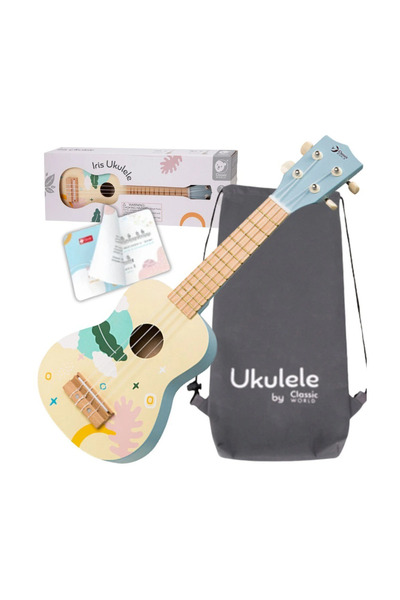 Classic World Ukulele din lemn pentru copii, albastru