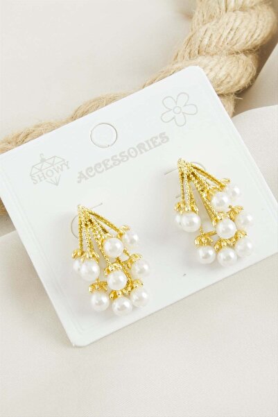 Marsilyan Tree Pearl Earrings Ilkel-Bjt940