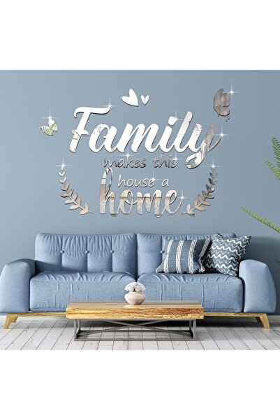 ASKIND 3D Acrylic Mirror Wall Decor, Family Mirror Wall Letter Stickers, DIY ...