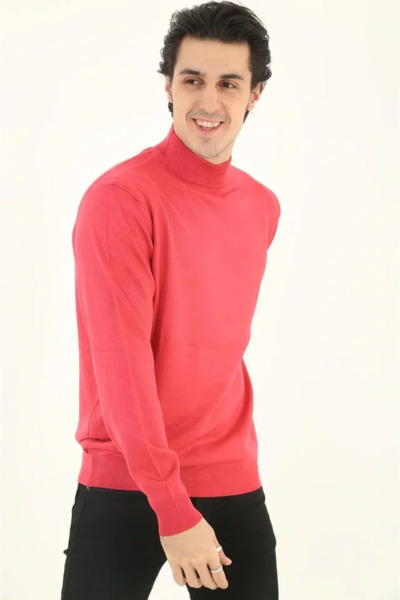 UFC 1985 TOP BRAND Men's Half Turtleneck Knitwear Sweater Soft Textured Cotto...