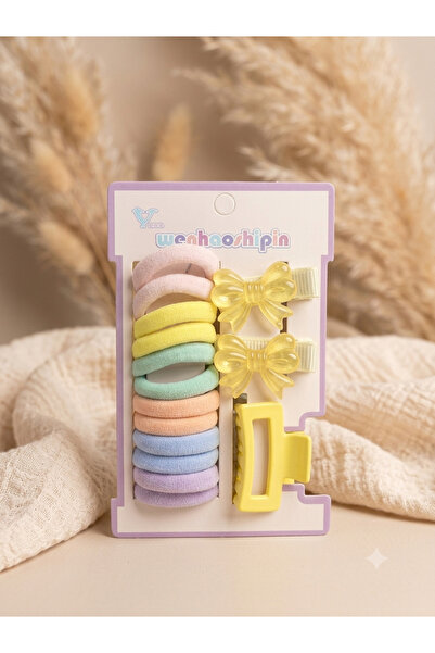 Laria 3-Piece Children's Baby Hair Accessory Set – 12-Piece Rubber Bands, 2-P...