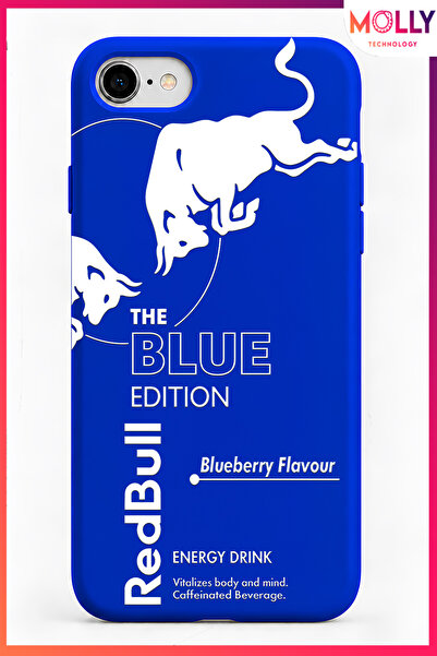 Molly iPhone SE 2022 İçin Saks Mavisi Redbull The Blue Edition Desenli İçi Ka...