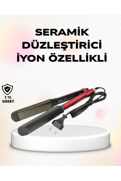 teknodayım Professional Titanium Hair Straightener – Adjustable Heat and Fast...