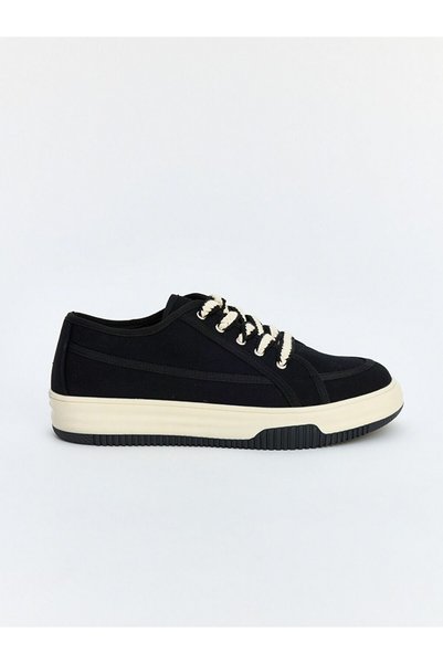 LC Waikiki Lcw Steps Black Thick Soled Women's Sports Shoes