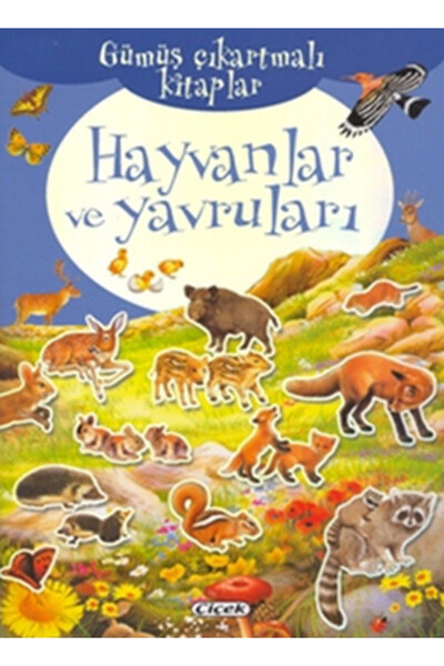 Çiçek Yayıncılık كتب ملصقات فضية-الحيوانات وأشبالها