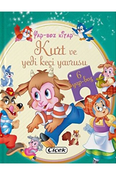 Çiçek Yayıncılık Puzzle Book - Wolf and Seven Baby Goats