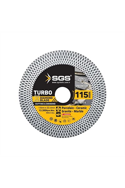 kölner SGS TURBO X ELMAS HASSAS KESİCİ VE TAŞLAYICI (115*1,6 MM)
