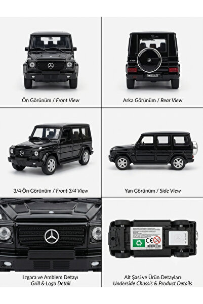WELLY Mercedes G 1:36 Metal Model Araç, Lisanslı Ürün