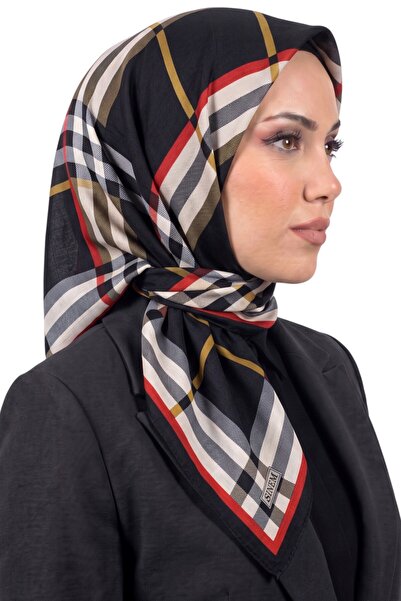 hadiora Women's Black Plaid Patterned Cotton Stitched Writing Pad