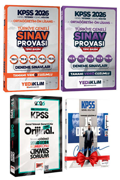 Yediiklim Yayınları 2026 KPSS Ortaöğretim-Ön Lisans Türkiye Geneli Sınav Prov...