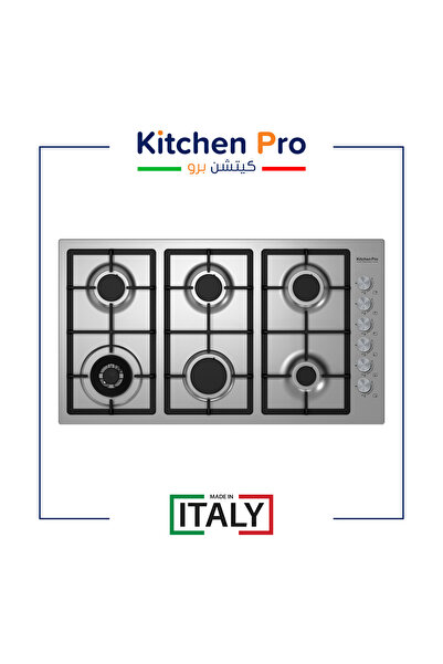 Dec Kitchenpro سطح غاز Kitchen Pro إيطالي مدمج 6 شعلات ستانلس ستيل 304 بشبك H...