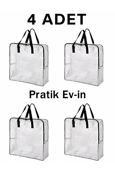 IKEA 4 Adet Hurç Dolap Düzenleyici Taşıma Çantası Çamaşırlık 65x22x65 Cm