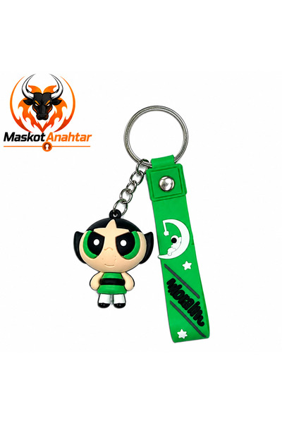 MaskotAnahtar Silikon Anahtarlık Powerpuff Girls Buttercup (2x)