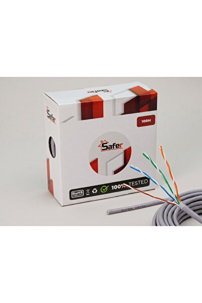 safer Καλώδιο δικτύου, Safer, UTP Cat5e, 100μ, CCA, Γκρι
