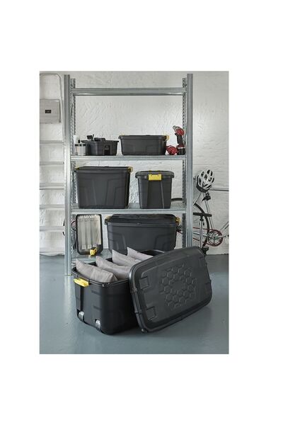 Strata Storage Box With Wheels, Black, 190 Liters, 99.7 x 59 x 66 cm, HTC-STR...