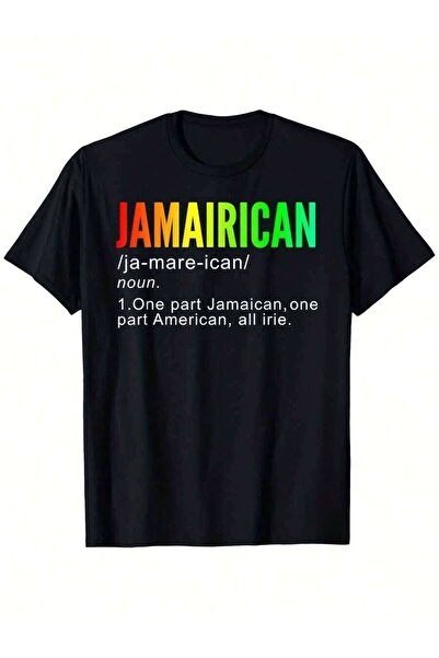 25W تي شيرت رجالي بطباعة جرافيكية مضحكة من Jamaica Heritage |   تي شيرت ريترو...