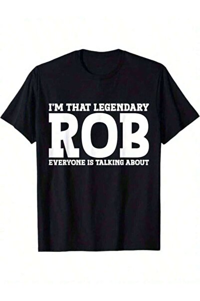 kai22 قميص I'That Legendary Rob Graphic-Shirt -% ناعم ومتين، مطبوع عليه حروف ...