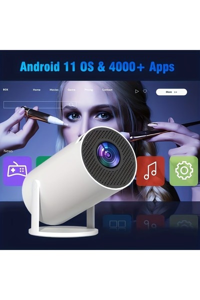 Other HY300 Smart Projector, Wifi 6.0 - 180° Rotatable, 3D Ready, 200 ANSI Lu...