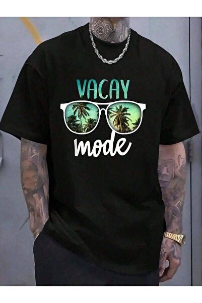 799 100% Cotton Vacay Mode Cute Vacation Summer Cruise Getaway T-Shirt Fashio...