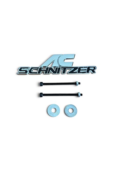 İKTUNING BMW AC SCHNITZER LOGOLU ÖN PANJUR VİDALI GÜMÜŞ SİYAH METAL 1 ADET RO...