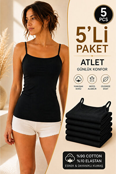 Altınay Women's 5-Piece Breathable Strapless Tank Top
