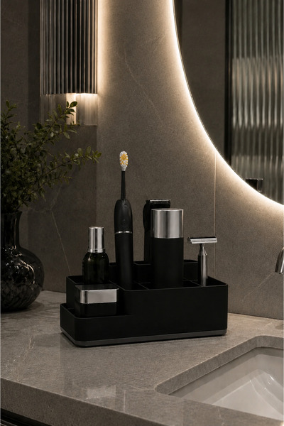 Arvella Studio رف منظم للحمام - حامل منظم لمستحضرات التجميل والعناية الشخصية ...