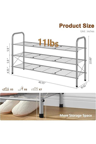 GENERAL Hoctieon 2 Tier Shoe Rack for Closet, Shoe Rack FreeStanding, Entrywa...