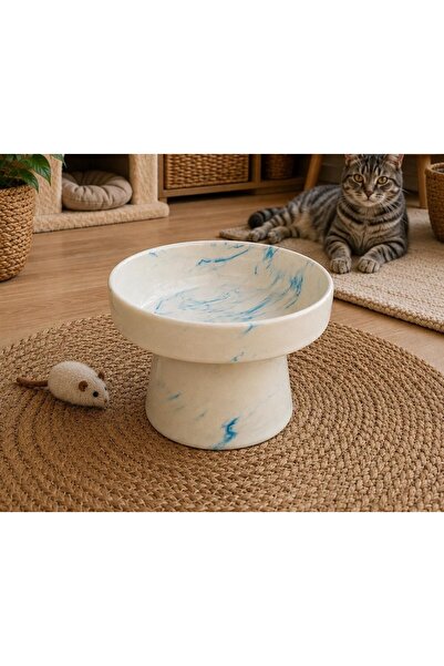 PAWLENKA Eğimli Yüksek Seramik Mama Ve Su Kabı - 420 ml - 16 cm