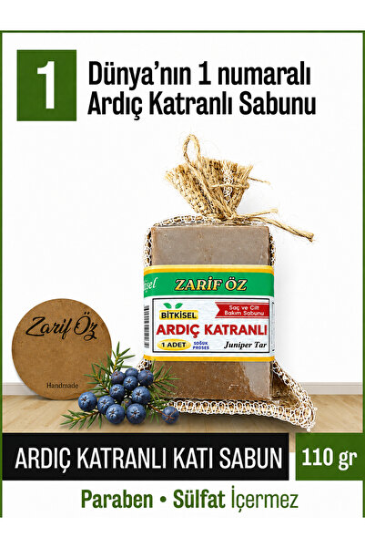Ardıç katranlı 1x110 gr doğal el yapımı soğuk proses üretim
