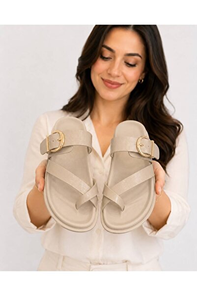 PAPUCUMUN DÜNYASI Women's Black Flip-Flops for Daily Travel