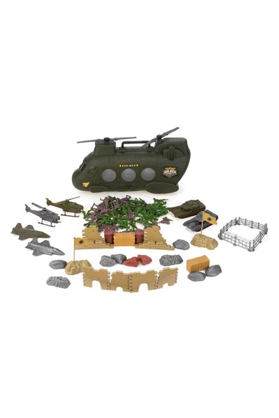 OEM Set de joacă cu elicoptere militare, 100 de piese, cu tancuri, avioane și...