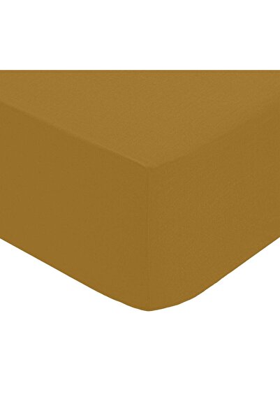 Atmosphera Cearșaf de pat cu elastic, percal - Auriu-bronz, 180x200 cm