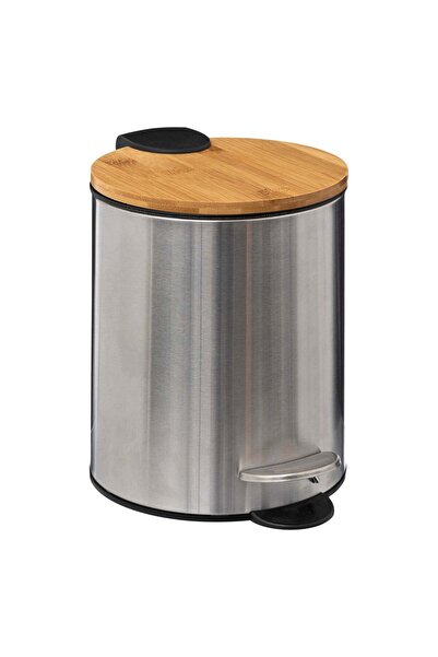 FİVE Coș de gunoi metalic cu închidere lentă 3L, Metal - Bambus