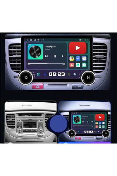 Carplayer Kia rio android screen diamond dual knob model 2007-2011 wireless c...