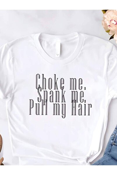 NOURAM Choke Spank Me Funny Printed Lightweight T-Shir